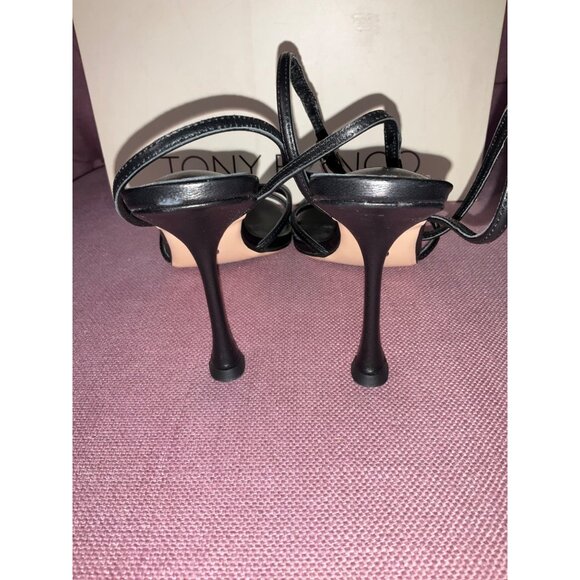 Tony Bianco Laguna Sandals in Black Leather 9 With Box Womens High Heels - Picture 7 of 13